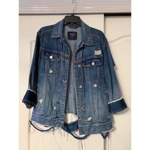 Abercrombie & Fitch Distressed Denim Jacket